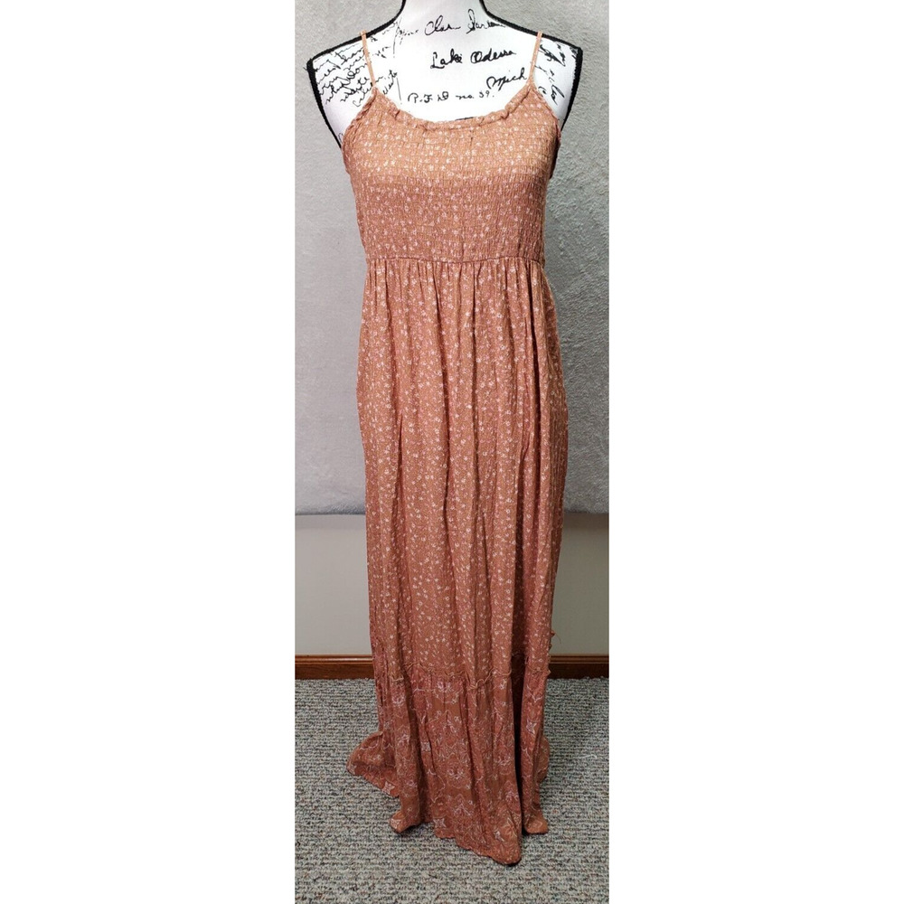 Hippie Rose Rust Floral Maxi Sundress